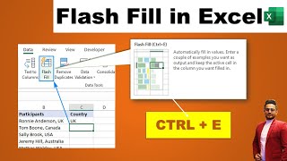 Save Time With Flash Fill In Excel | By Rohit Narang