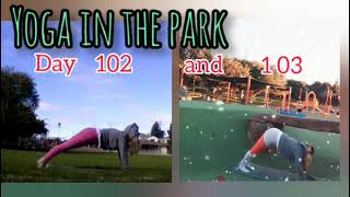 🧘‍♀️ Yoga In The Park ◇ DAY 102 & 103 ◇ NEW GOAL- 182 DAYS - 1/2 YEAR 🧘‍♀️ Self care Initiative 2021