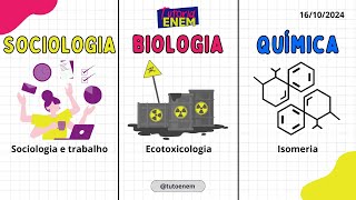 Aula Tutoria ENEM 16/10/2024 - Sociologia/Biologia/Química