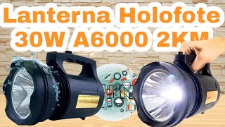 Lanterna B-Max Holofote: 30W A6000 Alça 2KM