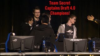 Team Secret champion 🏆 Captains Draft 4.0 Grand Final vs Vici Gaming Winning moment #CyberWins