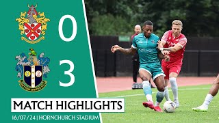 MATCH HIGHLIGHTS  Hornchurch 0 Sutton United 3 16/07/24 PSF