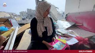 Palestinians in Khan Yunis visit their destroyed homes