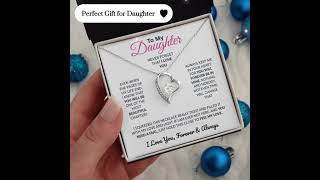 Daughter Love And Light, Christmas Gift Idea For Daughter, Forever Love Necklace