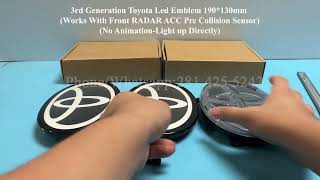 2nd Gen Dynamic Toyota LED Emblem vs 3rd Gen Non-Dynamic Toyota LED Emblem ! Which is Better?