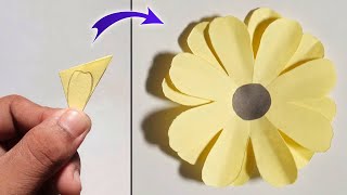 Simple Paper Flower Making || Diy Flower cutting || Making crafts