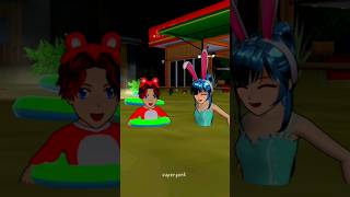 HANTU POCONG KEBANJIRAN 👣 Ghost Flood Horror SAKURA School Simulator #shorts #viral