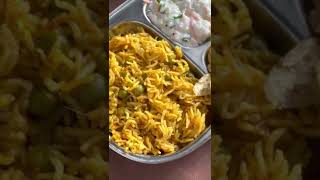 Mealplate ideas - Tomato rice with peas, curd rice and potato chips