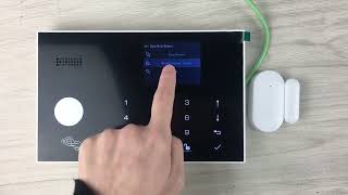 How to set the door detector as delay alarm mode?