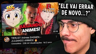 GUTO DECRETA OS MELHORES ANIMES SHONEN EM TIER LIST | Michi Reage (Cronosfera)