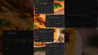 Food Preset tutorial in lightroom mobile app.