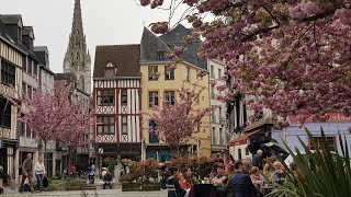 FRANCIA, TURISMO EN PRIMAVERA, ASI ESTAN LAS CALLES EN ROUEN. FRANCE TRAVEL VLOG.