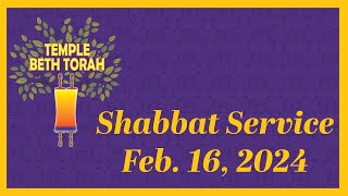 Shabbat Evening Service - February 16, 2024