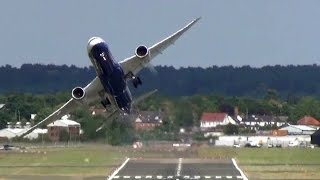 🇺🇸 Impressive New Boeing 787-9 Dreamliner Flying Over Farnborough Airport.