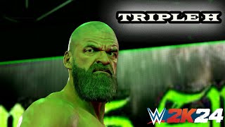 WWE2K24 - TRIPLE H VS JOHN CENA STEEL CAGE GAMEPLAY FULL MATCH