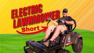 Electric mower decimates yard #diy #powertools #yardpro