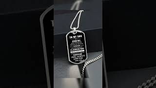 To My Son - Stand Tall If You Fall, DogTag Necklace for Son