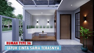 RUMAH TYPE 36 YANG KEREN ABIS TERASNYA KEKINIAN BANGET