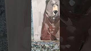 Bear And Bee Oil Painting