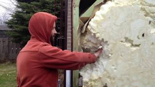 What happens to the foam inside a full foamed hot tub when it leaks...  :(