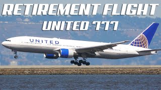 Retirement Flight United 777 Landing at SFO