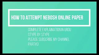 NEBOSH OPEN BOOK PAPER IMPORTANT TRICKS PART#3