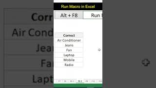 Run Macro in Excel #shortsvideo #shortsvideo #shorts