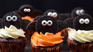 Oreo Halloween Bat Cupcakes