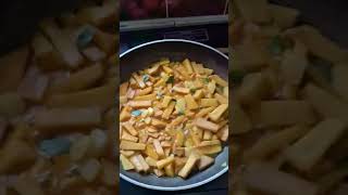 yam stir fry with garlic#cookingvideo #subscribe #youtubeshorts