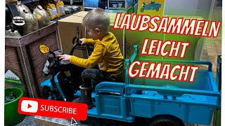 Einhell Laubsammler genau das richtige wenns mal ein bisschen mehr Laub  zu sammeln gibt