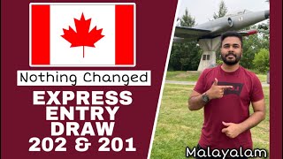 EXPRESS ENTRY DRAW 202& 201🔥LATEST CRS DRAW CANADA🇨🇦Canada Immigration|Journeyofrose|Malayalam