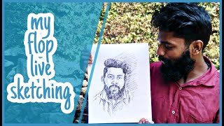 My flop live portrait sketching | Art Malayalam | My magic brush