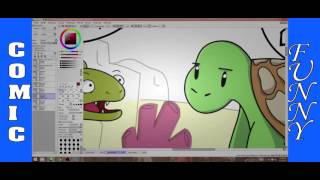 Coloring Eel and Turtle Comic