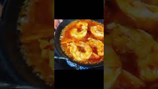 Tequila FIRE Shrimp Dish #food #fire #cooking