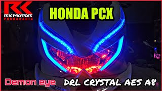 Honda PCX Pasang Alis Crystal dan Demon Eyes