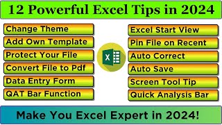 Most Effective Excel Tips for 2024! | 12 Ultimate Excel Tips