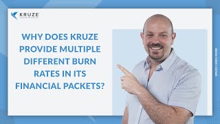 Why does Kruze provide multiple different burn rates in its financial packets?