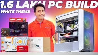 ULTIMATE WHITE PC! 1.6 Lakh Rupees Gaming And Streaming PC Build With White GPU