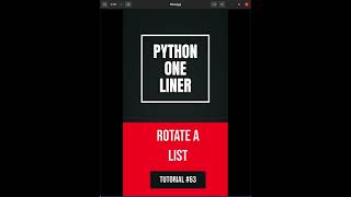 Python one-liners #63 #code_with_mrql   - How to perform left / right rotation in list