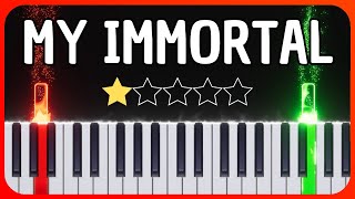 Evanescence - My Immortal - Easy Piano Tutorial + Sheet Music