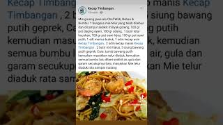 Bakmi goreng Jawa semakin mantap dengan Kecap Timbangan karena rasa tak pernah bohong