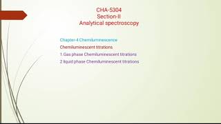 Gas phase chemiluminescencent titrations