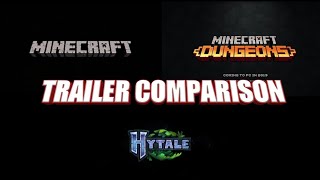 Minecraft VS Minecraft Dungeons VS Hytale (Trailers) | Trailer Comparisons