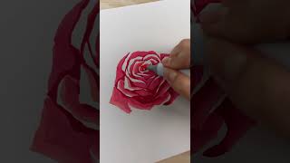 How to draw roses // flower drawing with alcohol markers