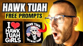 10 FREE Hawk Tuah Prompts For Merch By Amazon #merchondemand #printondemand #hawktuah