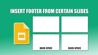 How to insert footer from certain slides in google slides