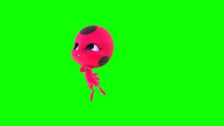 miraculous ladybug green screem/Tikki close-up/зеленый фон/Тикки крупный план