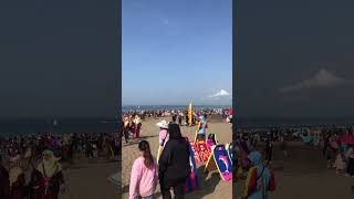 Situasi pantai pangandaran menjelang natal #pangandaran