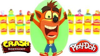 Ovo Surpresa Gigante do Crash Bandicoot em Português Brasil de Massinha Play Doh