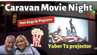 Caravan Movie Night  with the Yaber T2 Projector - Just amazing!